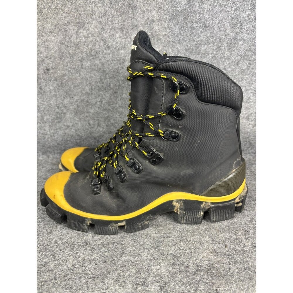 Polo Sport Boots Womens‎ 12 Black Yellow Hiking Lug Sole Lace Up Ralph Lauren